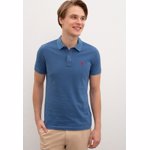 Tricou polo slim fit cu logo brodat