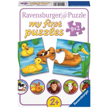 Puzzle animale adorabile 9x2 piese