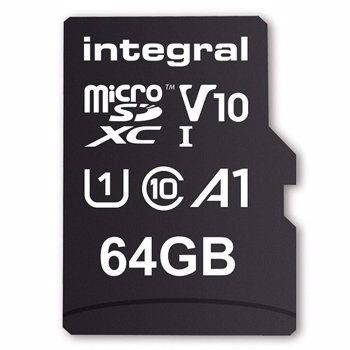 Card de memorie Integral 100V10 64GB Micro SDXC Clasa 10 UHS-I + Adaptor SD