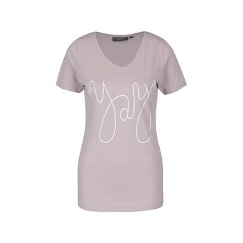 Tricou lila cu imprimeu text Broadway Betty