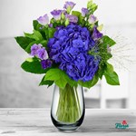 Buchet de flori - Albastru si violet