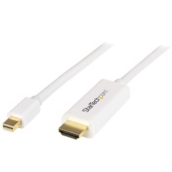 StarTech.com MDP2HDMM2MW adaptor pentru cabluri video 2 m Mini DisplayPort HDMI Tip A (Standard) Alb