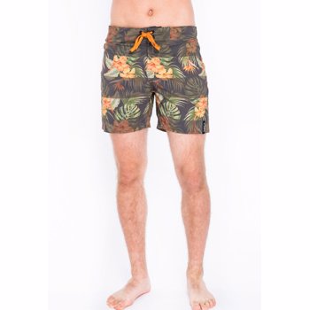 Pantaloni scurti de baie cu model si snur de ajustare in talie Salimu