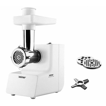 Masina de tocat carne zelmer zmm3851w, 1300w, 1.5kg/min, alb