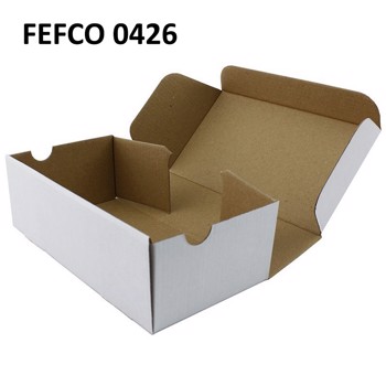 Cutie cu autoformare 400X250X200 mm alba, carton microondul E, FEFCO 0426