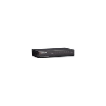 Switch Gigabit Intellinet 530347, 8 x 10/100/1000 Mbps, RJ45, metal, Negru