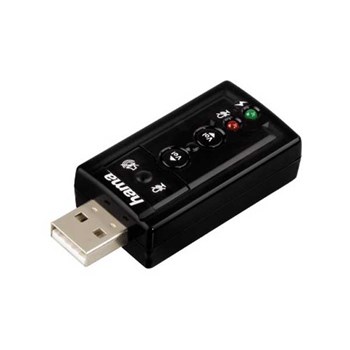 Placa de sunet HAMA 7.1 Surround 51620, negru