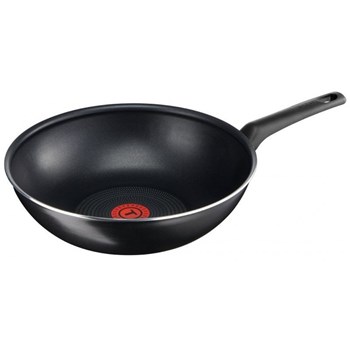 Tigaie Wok TEFAL Invissia B3091942, 28cm, invelis antiaderent, negru