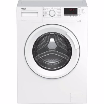 Masina de spalat rufe Slim Beko WUE7512XWW, 7 kg, 1000 RPM, Clasa E, SteamCure, 60 cm, Alb