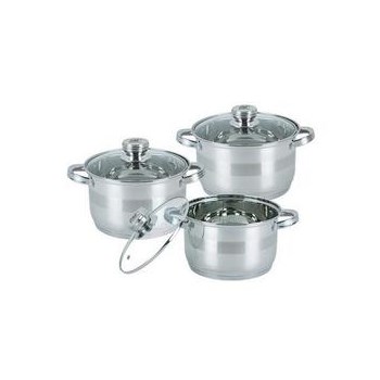 Set oale inox Bohmann BH 1906, 6 piese, capace yena, cu manere din inox