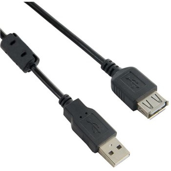 4World Cablu extensie USB 2.0 tip A-A M/F, 3m, HQ, ferrite