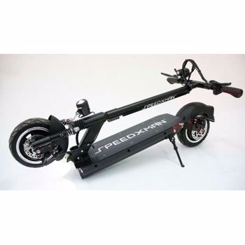 Trotineta electrica SPEEDXMAN 9, Viteza 40 Km/h, Autonomie 40-80 Km, Motor 500 W, Suspensie fata hidraulica/spate - amortizor dublu, Roti 9" (Negru)
