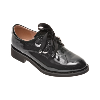 Pantofi EPICA verde inchis, XS32W21, din piele naturala lacuita