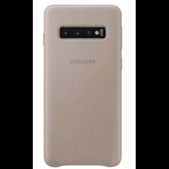 Husa Capac Spate Piele Gri SAMSUNG Galaxy S10