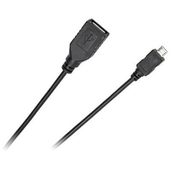 Cablu Cabletech USB Female - micro USB Male 0.2m standard negru