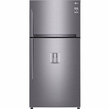 Frigider cu 2 usi LG GTF916PZPZD, No Frost, L 86 cm, H 184 cm, 592 l, A++, Dozator apa, Doorcooling™, Wi-Fi, Argintiu platină