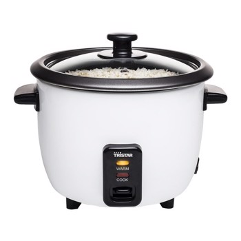 Tristar RK6117 - Aparat pentru gatit orez, capacitate 0,6 L, alb-negru