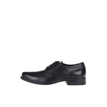 Pantofi negri din piele naturala pentru barbati - Geox Carnaby