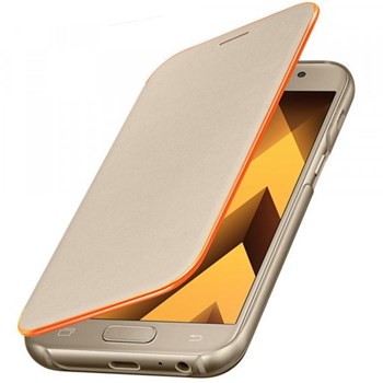 Husa Flip Cover Neon Gold Samsung A3 A320 2017 ef-fa320pfegww