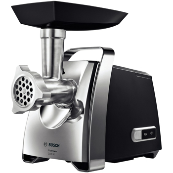Masina de tocat carne Bosch MFW67440, 700 W, 3 site, 3.5 Kg\/min, accesoriu carnati, Negru\/Argintiu