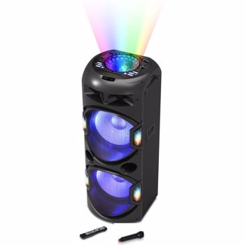 Boxa activa AKAI DJ-Y5L Discoball, Bluetooth, USB, SD card, Radio FM, intrare auxiliara, microfon wireless inclus