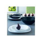 Serviciu de masa Carine, 19 piese, Alb/Negru