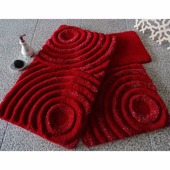 Set de covorase de baie - 3 piese, 100% acrilic, 40X60-50X60-60X100
