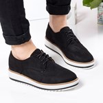 Pantofi Loiola negri casual comozi