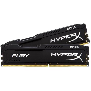 Memorie RAM Kingston, DIMM, 8GB, 2400MHz, DDR4, CL15, DIMM, KIT 2*4GB, HyperX FURY Black