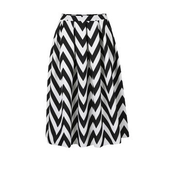 Fusta midi alb cu negru Dorothy Perkins