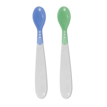 Set 2 Lingurite Termosensibile Verde/Roz