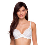 Sutien Angie neintarit, alb