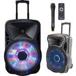 Boxa portabila activa iluminat15 inch/38CM USB/SD/BT/FM