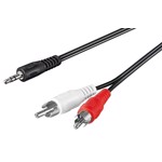 Cablu audio jack stereo 3.5mm tata - 2x RCA tata 3 metri