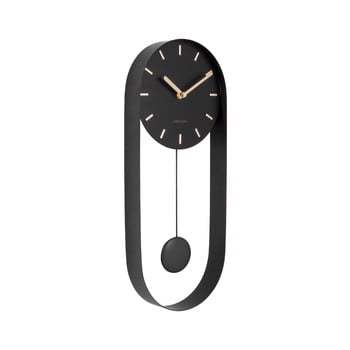 Ceas de perete cu pendul Karlsson Charm, negru