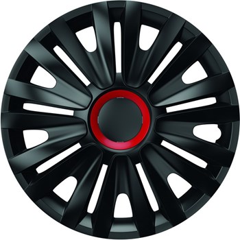 Set capace roti Mega Drive Royal cu inel rosu 16 Inch Negru