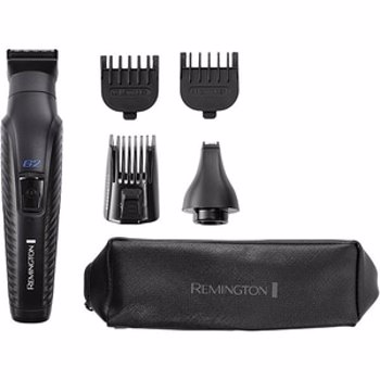 Aparat de tuns barba si parul 5 in 1 Remington Graphite Series G2 PG2000, Lame din Grafit cu auto-ascutire, Trimmer nas/urechi, Negru