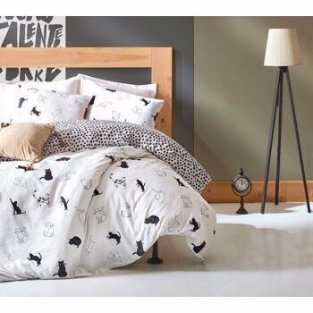 Lenjerie de pat - dubla EnLora Home, 162ELR1283, bumbac 65 procente, poliester 35 procente, 220 x 240 cm
