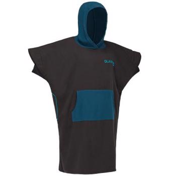 Poncho Surf 500 Negru Adulți OLAIAN