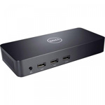 Port Replicator Dell Triple Video D3100, USB 3.0, compatibil cu Latitude, Precision