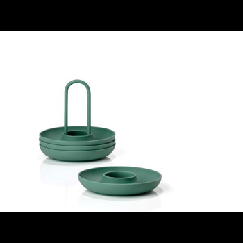 Set Suport pentru oua din metal si silicon Single 332024 Verde, Ø11,2 cm, 5 piese, Zone Denmark
