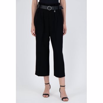 Pantaloni culotte cu o curea in talie