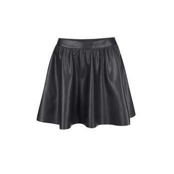 Fusta din imitatie de piele neagra VILA Noir