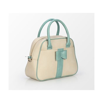 Geanta casual dama Tris Company crem-bleu