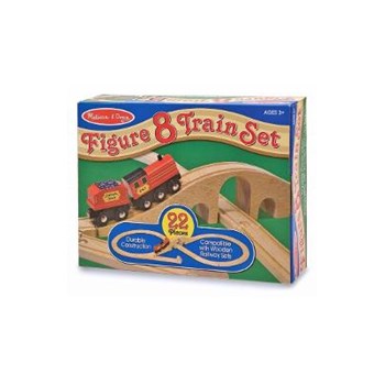 Melissa & Doug Tren lemn si Circuit 8 Melissa and Doug
