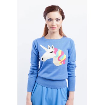 Pulover casual dama Louche London albastru