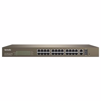Tenda TEF1226P-24-440W 24 X 10/100Mbps PoE + 2 Gigabit/SFP Smart, max 370W