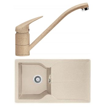 Franke Pachet Chiuveta tectonite MTD 611DR + baterie Bahia