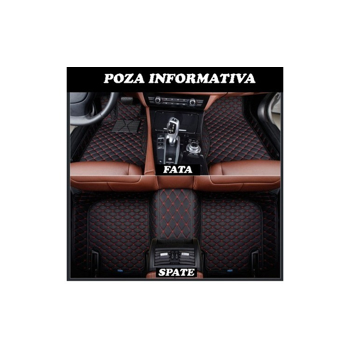 Covorase auto LUX PIELE 5D Audi A5 2007-2016 (cusatura rosie )