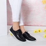 Pantofi dama Piele Sinit negri casual